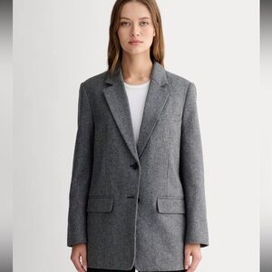 Everlane Oversized Blazer - Grey Herringbone